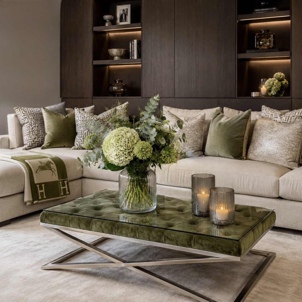 salontafel-tafel-monet-groen-stof-zilver-hotel-chique-hotelchique