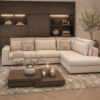 Comfortabele bank Boston van Dubbelman Design met luxe lendenkussens en hoogwaardige meubelstof.