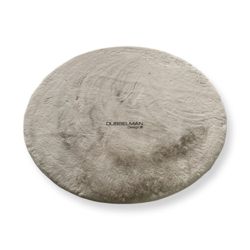 Rond vloerkleed fluffy taupe (13) 160 cm / Showroommodel