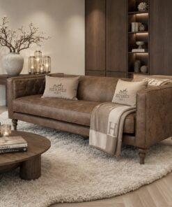 Lederlook bankje van Dubbelman Design