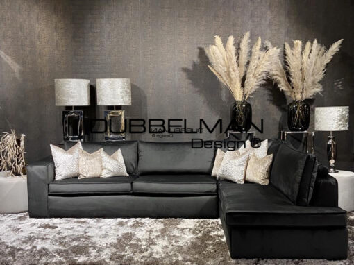 Bank Sanos 3P/OTB velvet antraciet (Quartz 801) lounge rechts