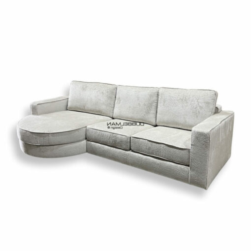 Bank Lavie OT CRS/2,5P chenille white (Bergen 806) / Lounge links
