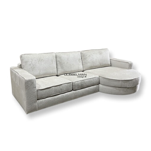 Bank Lavie 2,5P/OT CIR chenille white (Bergen 806) / Lounge rechts