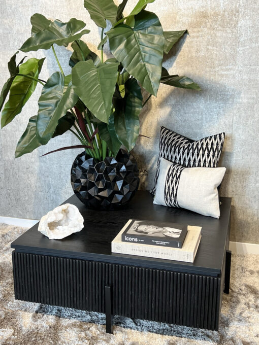 Salontafel Hunter 100x100 cm black oak/zwart