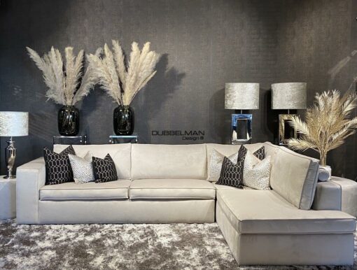 Bank Sanos 3P/OTB velvet beige (Quartz 903) lounge rechts