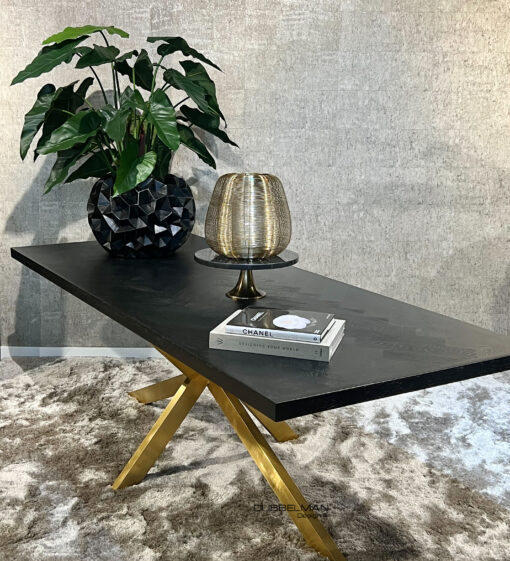 eettafel-tafel-visgraat-eiken-zwart-goud-gold-luxury-hotelchic-hotelchique