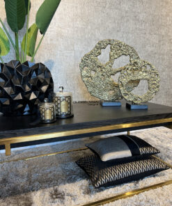 Alternative view of Salontafel Lamar black oak visgraat / goud