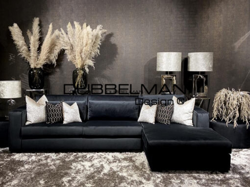 Bank Boston OTLCH/3P velvet zwart (Quartz 800) / lounge links