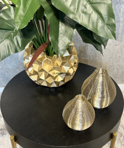 Alternative view of Ronde salontafel Zola black oak / goud
