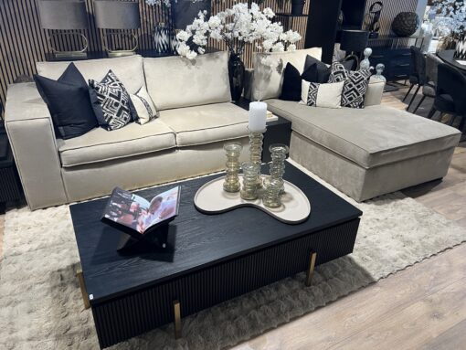 Bank Sanos 2P/OTLCH velvet beige (Quartz 903) lounge rechts