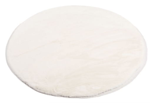 Rond vloerkleed fluffy ivory 160 cm
