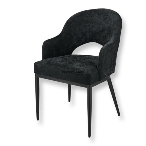 Eetkamerstoel Zinzi Chenille zwart (Oxford 801)