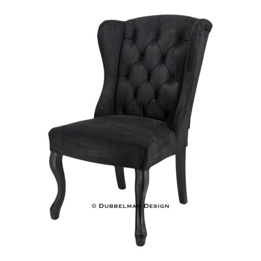 wing-chair-stoel-eetkamerstoel-suede-zwart
