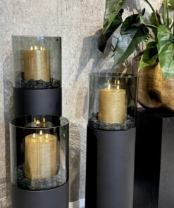 windlicht-pilaar-zuil-zwart-glas-kandelaar-hotelchic-hotel-chic