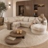 Exclusieve elementenbank Ayden van Dubbelman Design in een luxe meubelstof.