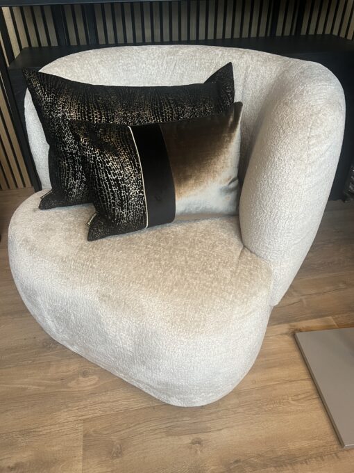 Fauteuil Agnes Chenille white (Bergen 806)