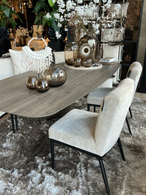 Eetkamerstoel Xaja Chenille white (Bergen 806)