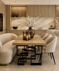 eettafel-tafel-naturel-eiken-japandi-stijl-eiken-hout-naturel-zwart