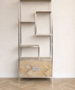 vakkenkast-hout-zilver