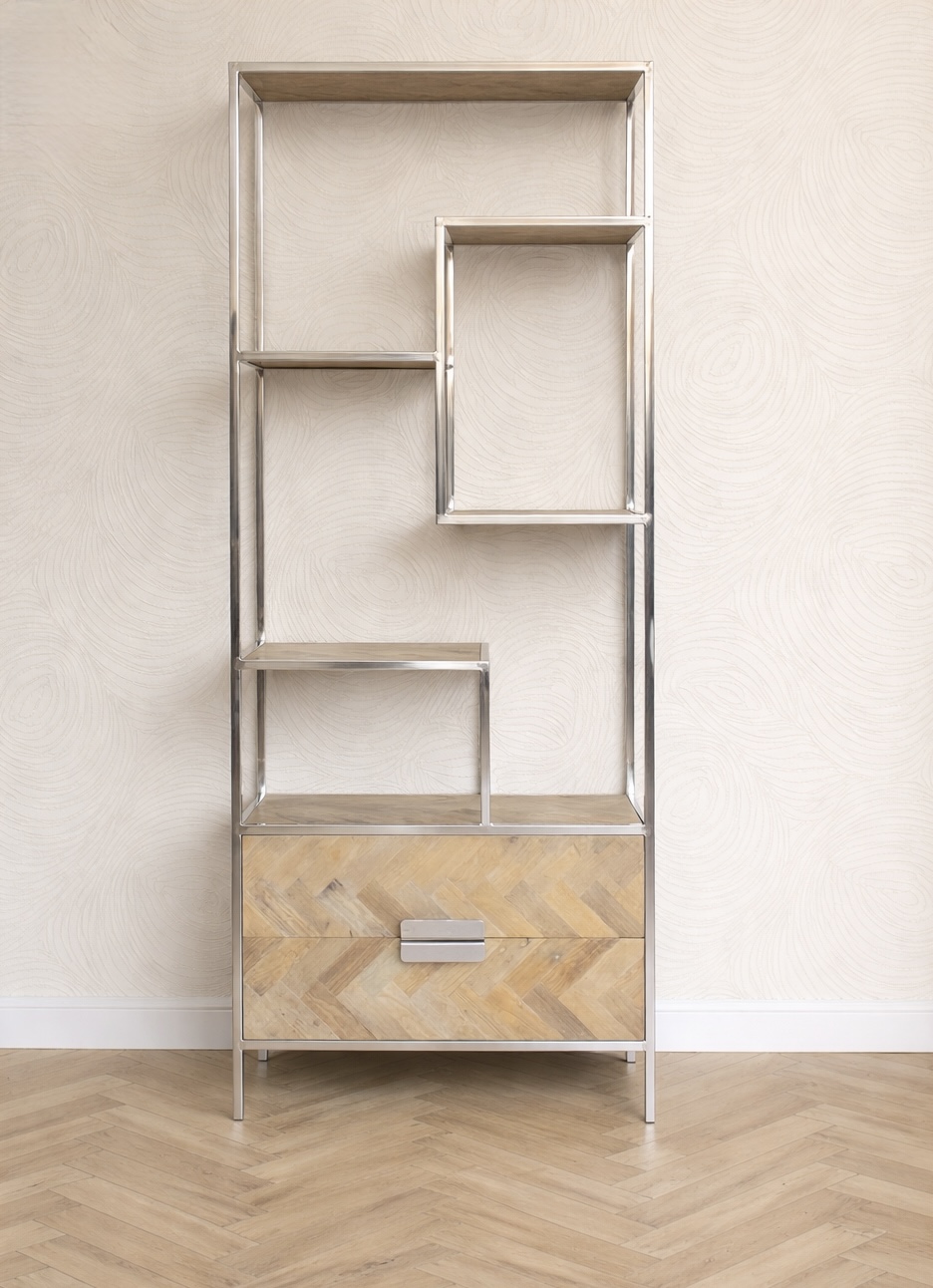 vakkenkast-hout-zilver