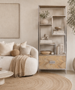 vakkenkast-japandi-stijl-hout-naturel-zilver