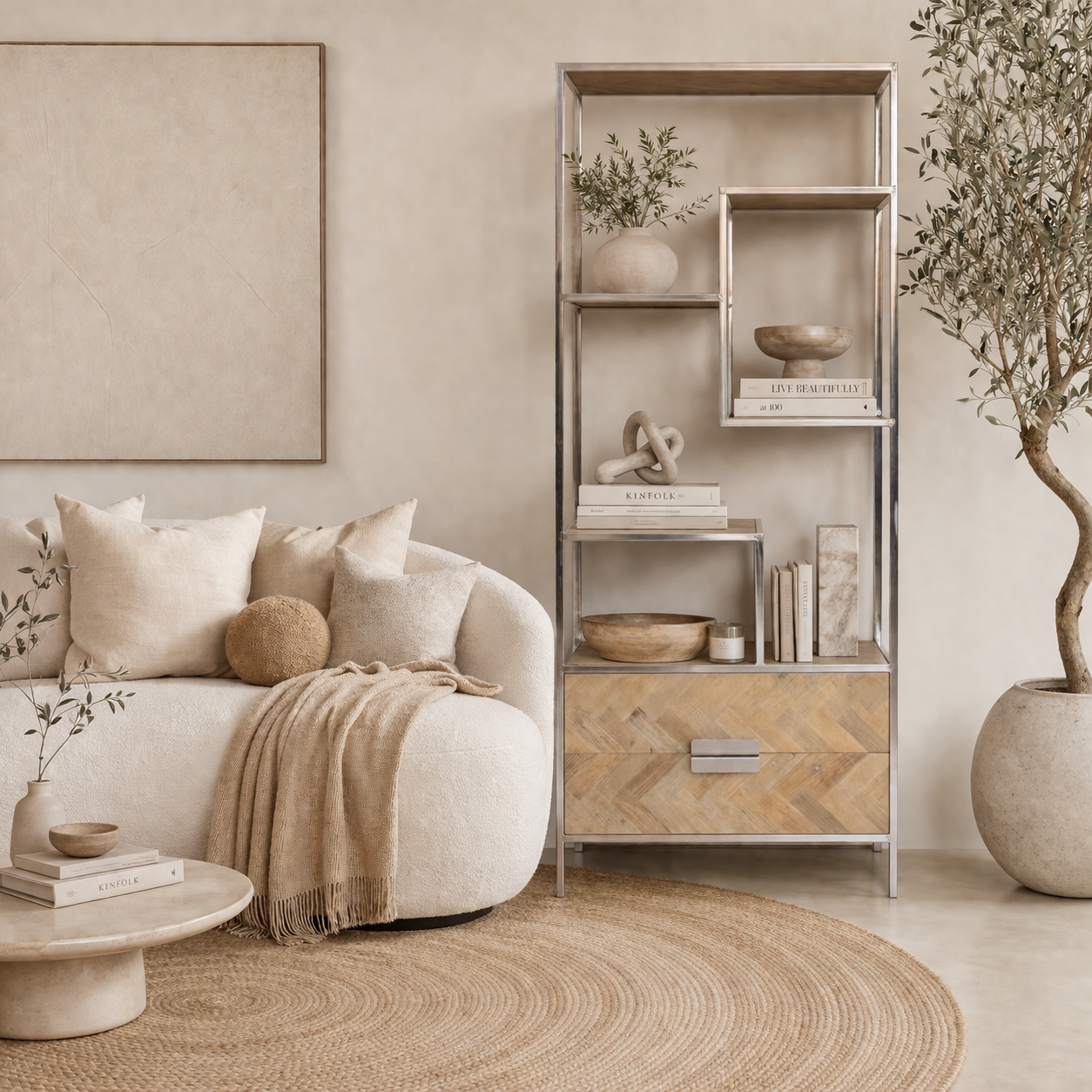 vakkenkast-japandi-stijl-hout-naturel-zilver