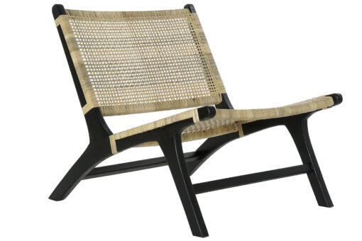Fauteuil zwart/beige
