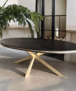ovale-eettafel-zwart-eiken-ovaal-tafel-goud-champagne-hotelchic-hotel-chic