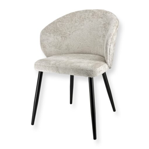 Eetkamerstoel Denia Chenille white (Bergen 806)