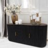 dressoir-wandmeubel-kast-mango-hout-zwart-goud-ribbel-hotelchic-hotel-chic