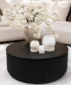 salontafel-rond-tafel-mango-hout-zwart-ribbel