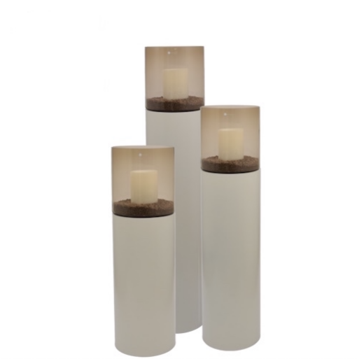 Windlicht Ivory + glas Small