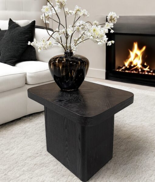 Salontafel Belmont black oak visgraat 60x45x48 cm / T21-0108