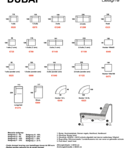 Alternative view of Bank Dubai 2-zits (1 arm) / Longchair / Perfect Harmony 4 / lounge rechts