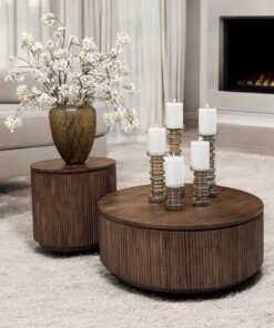 Alternative view of Ronde bijzettafel Flo mango bruin / Showroommodel