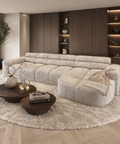 Luxe maatwerk bank Woody van Dubbelman Design in hoogwaardige meubelstof
