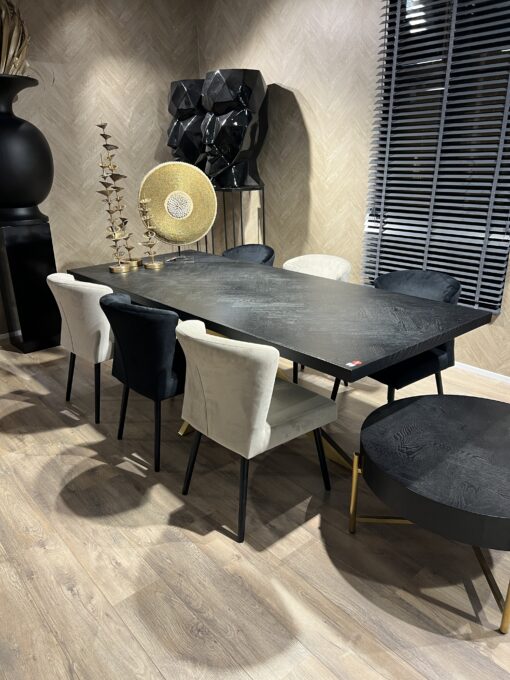 Set 6x eetkamerstoel Kenza velvet