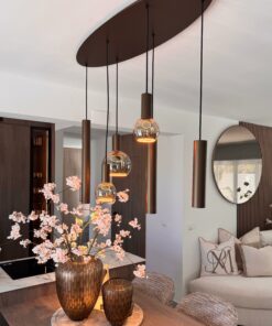 Hanglamp Riva ovaal Platinum 120 cm - 4395 + lichtbronnen
