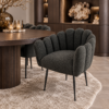 eetkamerstoel boucle antraciet dubbelman design