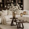 ronde-salontafel-japandi-interieur-hout-bruin-mango-tafel