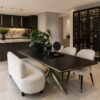 eettafel-tafel-duran-zwart-eiken-champagne-anodic brons-hotel-chique-hotelchic