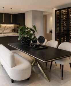 eettafel-tafel-duran-zwart-eiken-champagne-anodic brons-hotel-chique-hotelchic