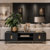 tv-meubel-kast-zwart-eiken-champagne-goud-hotel-chique
