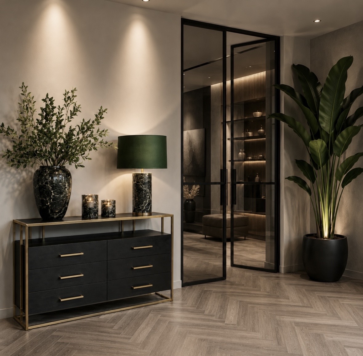 dressoir-zwart-eiken-champagne-hotel-chique