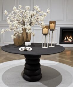 ronde-eettafel-bolpoot-zwart-hout-mango-140cm