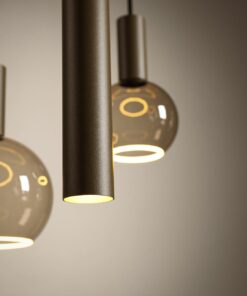 Alternative view of Hanglamp Riva recht Platinum 120 cm – 4370 + lichtbronnen