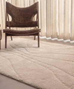 Vloerkleed-Daavi-hoogpolig-ivoor-wit