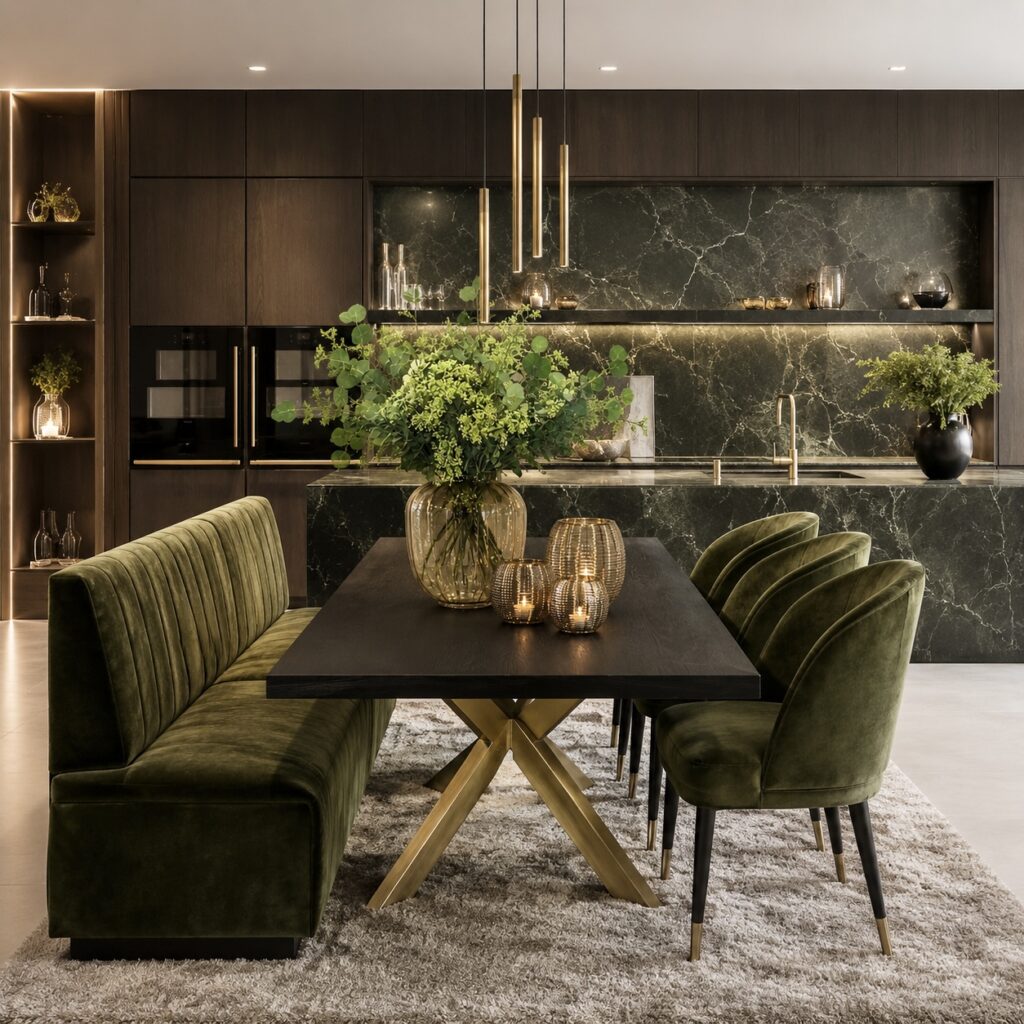 eettafel-tafel-zwart-eiken-gouden-poot-hotel-chique