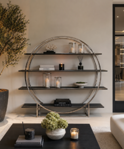 rond-wandmeubel-kast-zwart-eiken-zilver-hotel-chique-hotelchic