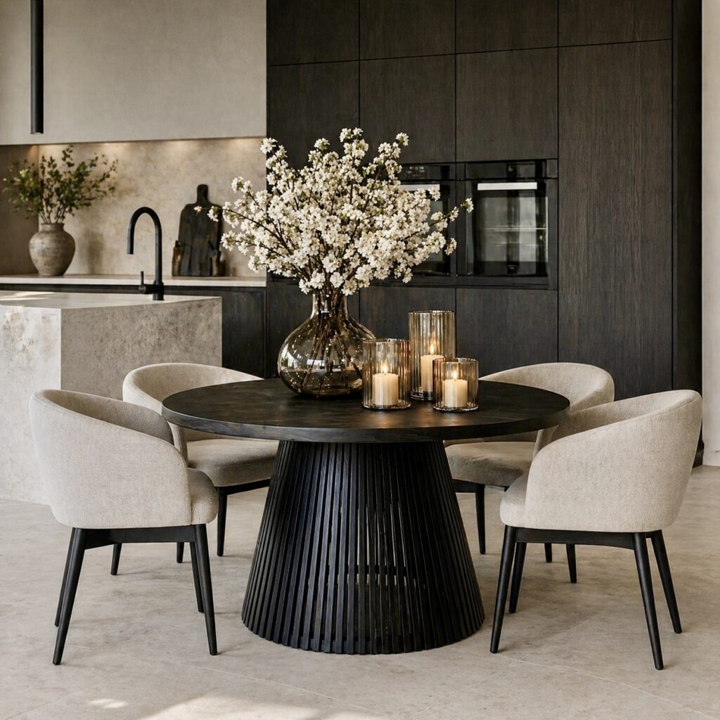 ronde-eettafel-pelle-zwart-eiken-tafel-rond-hotel-chique
